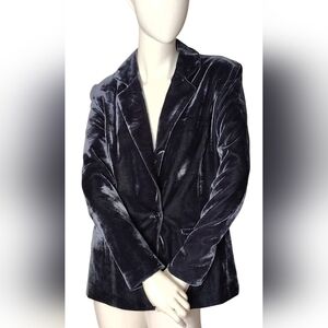 Lord & Taylor Sign Lab Velvet Women's Blazer Jacket Sz med